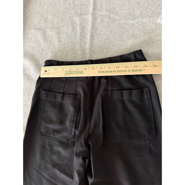 Maeve Colette High Waisted Wide Leg Trousers Utility Patch Pocket Crop Pants - Image 4