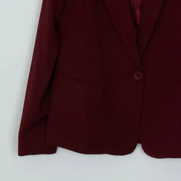 NWT Lulus Womens Suit and Score Single Breasted Blazer Size M Red Preppy‎ Career - Image 4