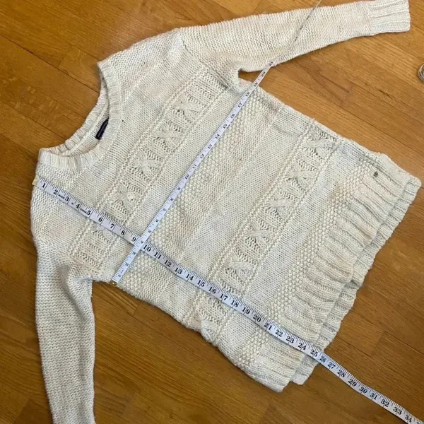 American Eagle Chunky Knit Wool Blend Fisherman Sweater - Image 16