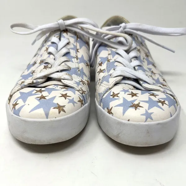 OTBT Shoes Court In Star Blue Gold‎ Leather Lace Up Sneakers Comfort Size 6.5M - Image 6