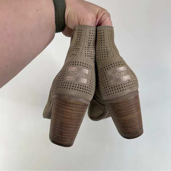 Toms Womens‎ Majorca Peep Toe Ankle Booties Size 7 - Image 4