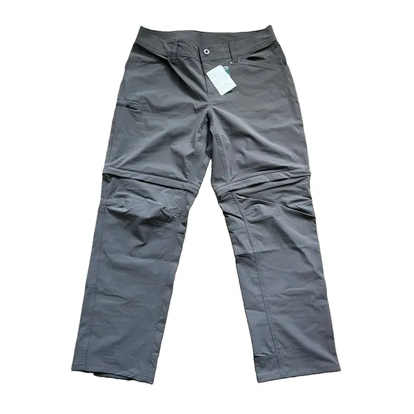 NWT LL Bean Pants Women’s Gray Convertible Shorts Zip Off No Fly Zone 8P - Image 2