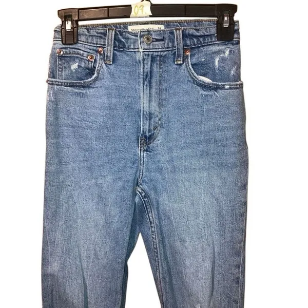 Abercrombie & Fitch Ankle Straight Ultra High Rise Distressed 00/24R #760 - Image 3