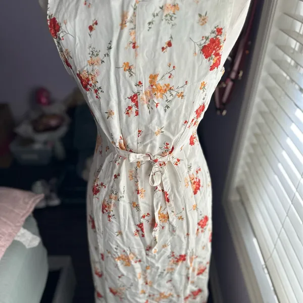 Altar'd State Floral Maxi Dress with Cream and Red Accents - Image 5