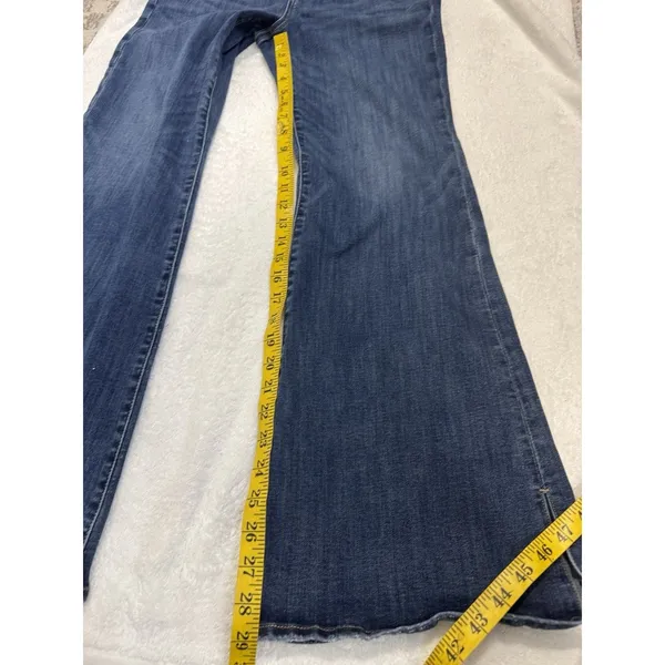 American Eagle Hi Rise Stretch Bootcut Flare Jeans Women's 14x29 Blue Dark Boho - Image 8