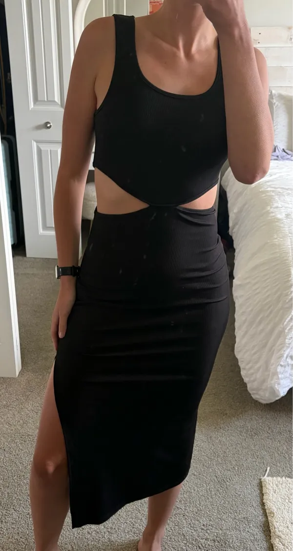 Black midi dress - Image 2