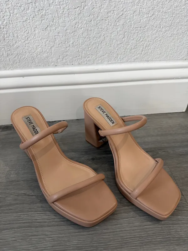 Steve Madden heeled nude sandals  - Image 2