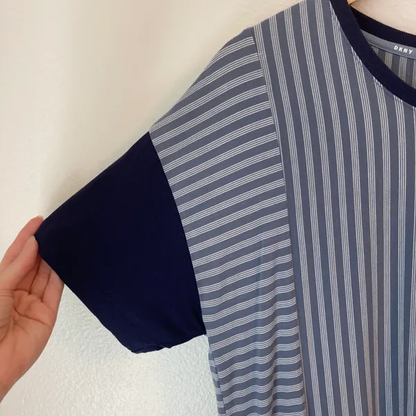 Striped Oversized Short Sleeve Tee T-shirt Top - Image 2