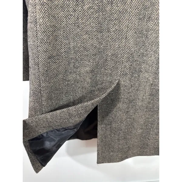 Lauren Ralph Lauren Herringbone Wool‎ Blend Coat Women's Size 6 Preppy Cozy - Image 7