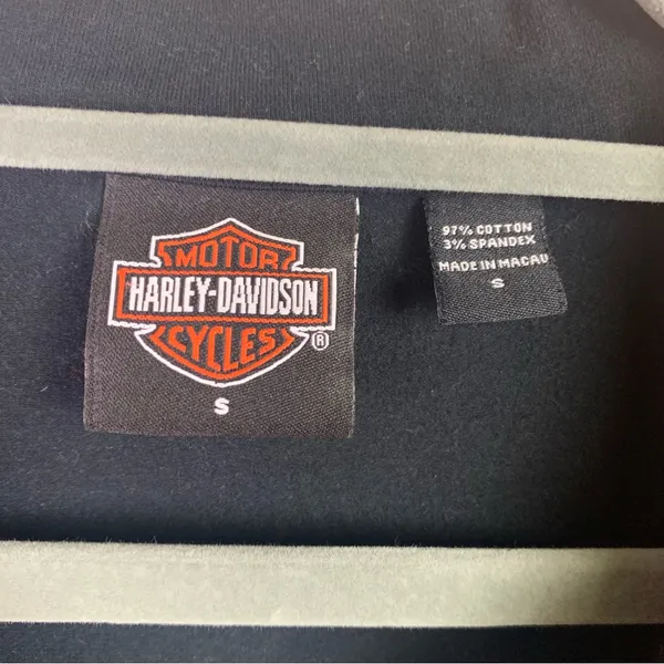 Harley-Davidson Black Fitted Knit Shirt‎ - Image 6