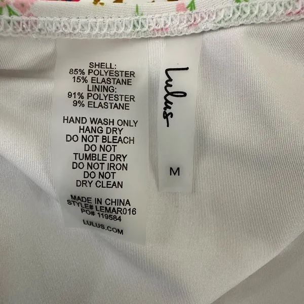 Lulus Womens size Medium Vacation Calling White Floral O-Ring One Piece Swimsuit - Image 10