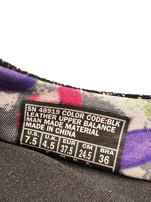Skechers Size 7.5 Black Floral Ballet Flats Womens Stylish Casual Shoes - Image 9