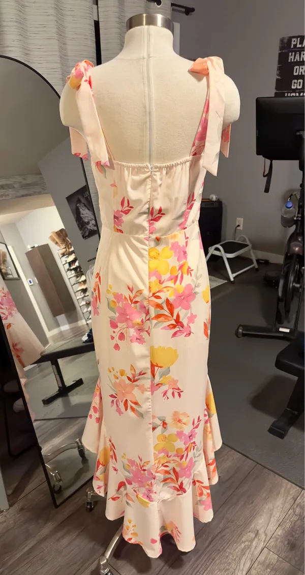 Main Strip Floral Dress - Image 4