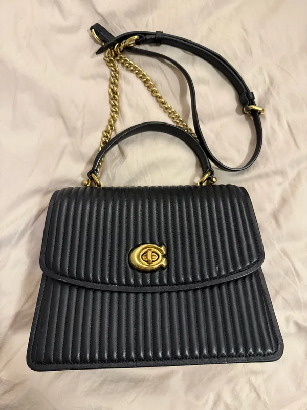 Coach Vintage Black Leather Bag - Image 3