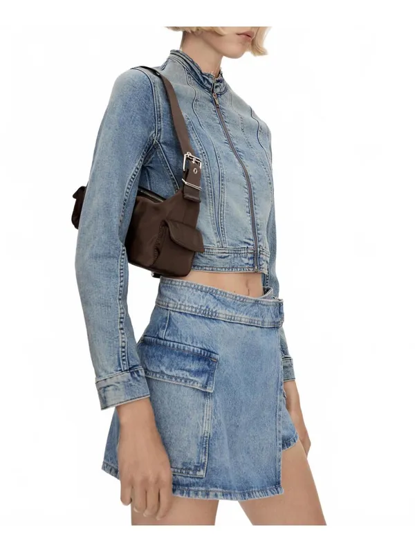 Mango Cotton Denim Skort NWT Medium Blue Small - Image 2
