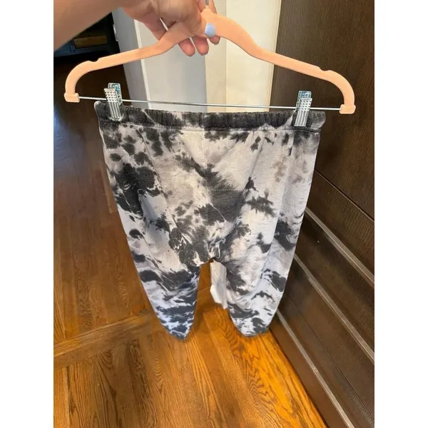 Aviator Nation black and white tie-dye joggers women's Small - Image 3