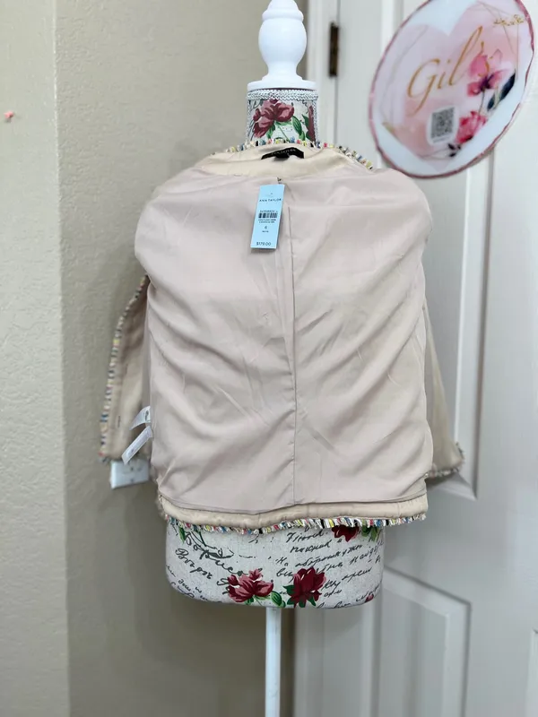 Ann Taylor Multi-Color Tweed Button-Front Blazer - Image 5