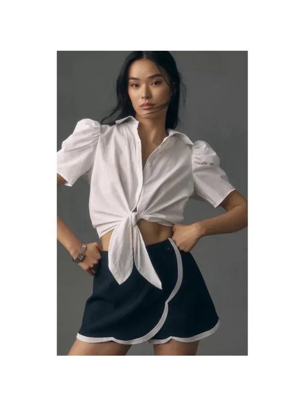 Maeve Scallop Trim Skort Size 8 - Image 3
