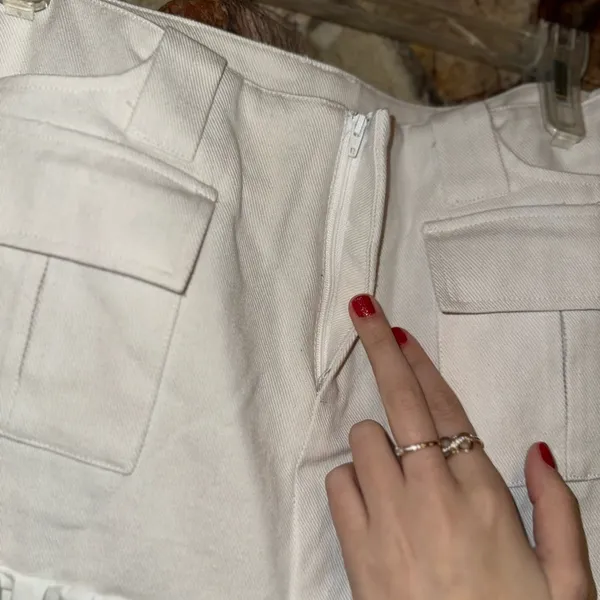 Commense Leisure Pockets Maxi Skirt size small White - Image 6