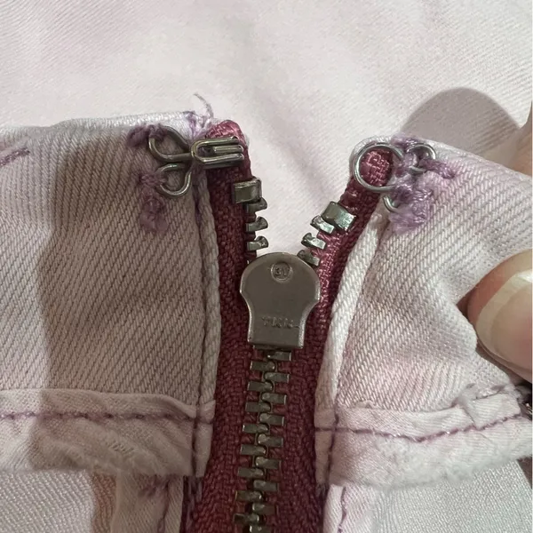 Free People Pink Denim Mini Skirt - Image 4
