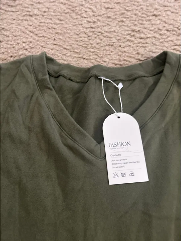 C445 woman 2xl long sleeve green top shirt warm comfy extra soft - Image 3