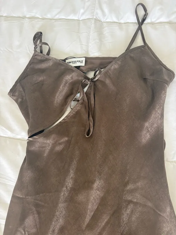 Princess Polly Mini Dress Brown - Image 4