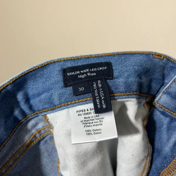 Veronica Beard Jeans Taylor Wide Leg Crop Raw Hem High‎ Rise Enough Said Size 30 - Image 7