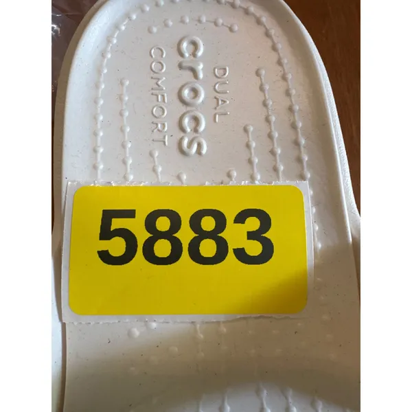Crocs‎ Sanrah Metal Block Thong Sandals White Silver Wedge Flip Flops Womens 11 - Image 8