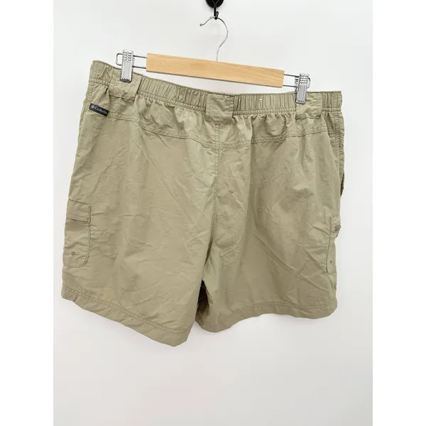 Columbia Womens Khaki Nylon Cargo Shorts Size XL Outdoors Hiking Lightweight‎ - Image 2