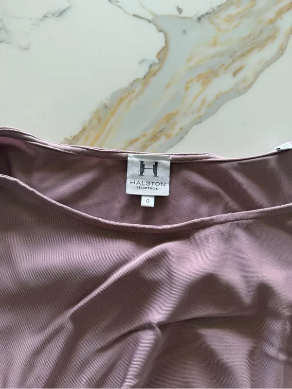 Halston Heritage Mauve Pink Long Sleeve Tie-Waist‎ Dress - Image 4