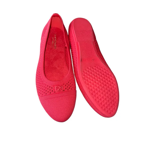 NEW Aerosoles Women's Annelie Round Toe Ballet Flats Coral Red Knit Fabric SZ-9 - Image 7