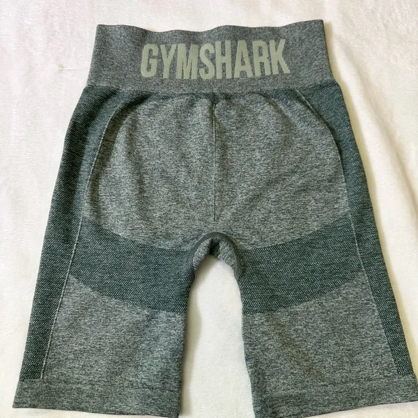 Gymshark Seamless High-Waist Bike Shorts in Teal Green - Image 3