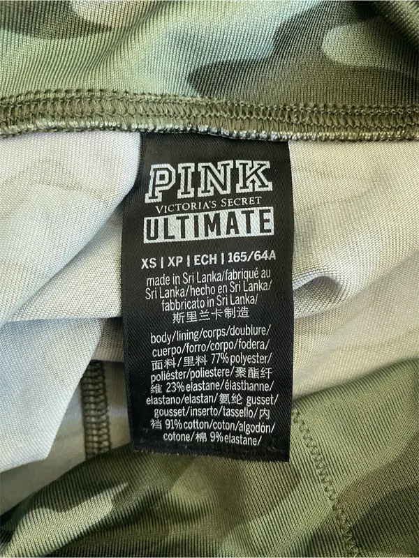 Victoria’s Secret PINK Camo Biker Shorts Size XS - Image 2