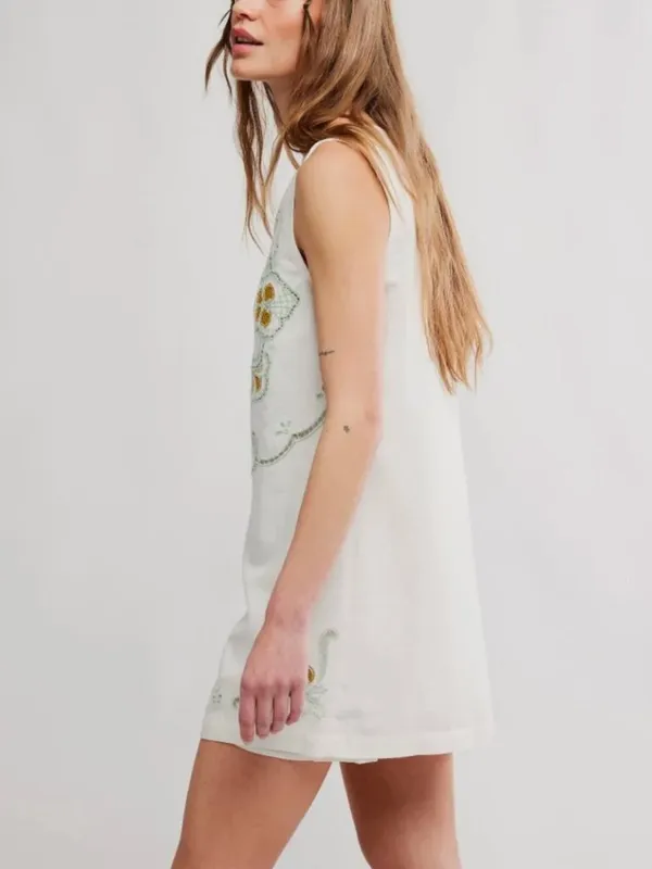 FREE PEOPLE NWT Electric Garden Mini Dress / Ivory Combo - Image 9