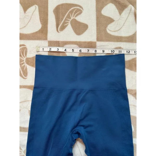 SET Active Leggings High Waisted Athletic Yoga‎ Pants Blue XS - Image 4