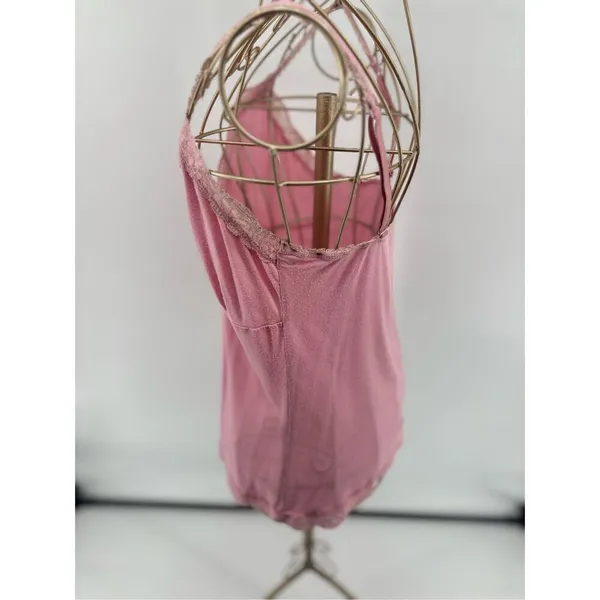 Vintage Victoria’s Secret Angel Pink Lace Cami Tank Top Y2K Spaghetti Strap M - Image 10