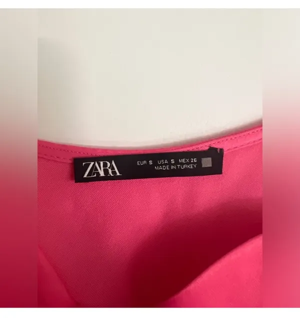Zara Pink Satin Mini Slip Dress Size Small - Image 4