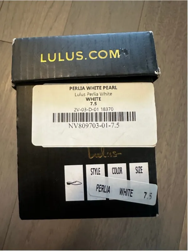 Lulus Women's White Perlia Pearl Pointed Toe Mules Size 7.5 - Image 11