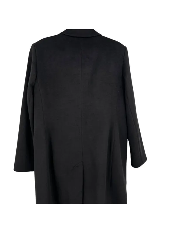 Lauren Ralph Lauren Wool Blend Black Reefer Coat Size 18 Quiet Luxury Minimalist - Image 6