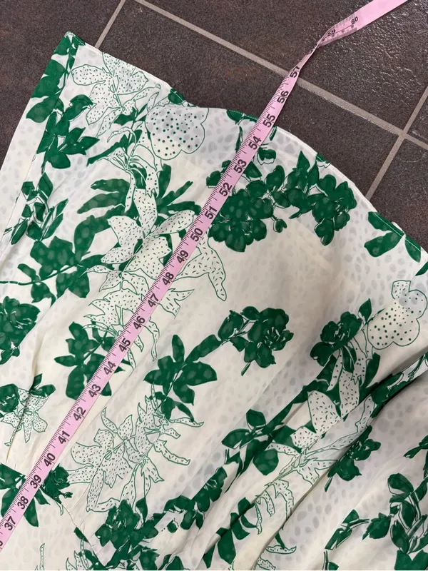 Veiled Collection Dalia Floral Tiered Maxi Dress Long Sleeve Green Large NEW NWT - Image 14