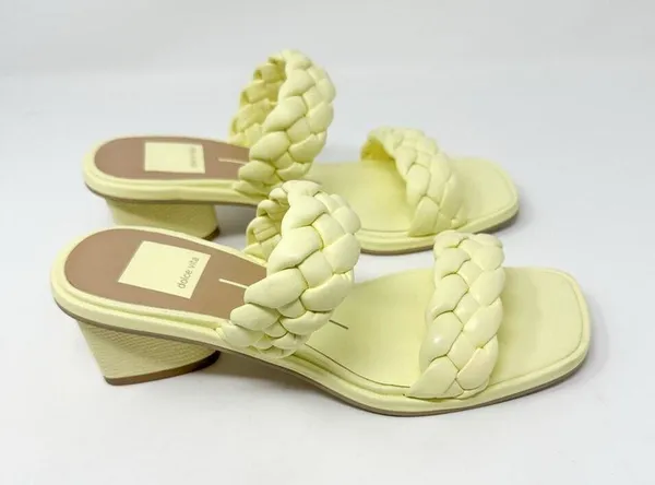 NEW Dolce Vita Ronin Light Yellow Double Braided Strap Sandal Size 6 MSRP $115 - Image 6