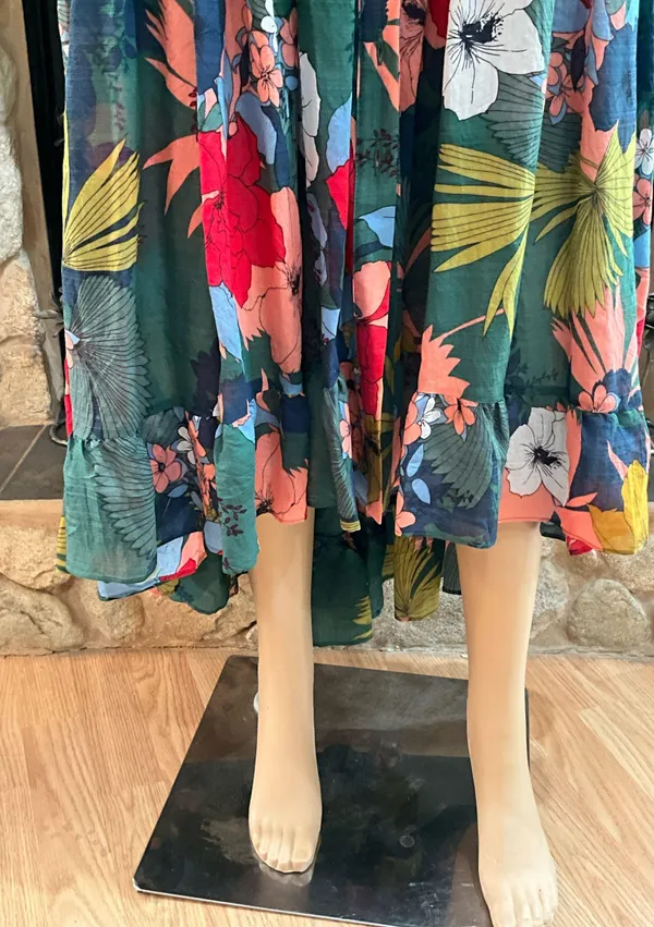 NWT $250.00 mare mare Alyssa Floral Midi Skirt by Free People - Image 3