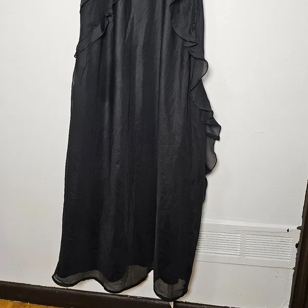 Abercrombie & Fitch Draped Ruffle Maxi Dress /Black / Size XS - 159-299-0020-900 - Image 8