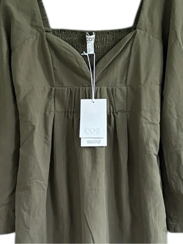 NWT COS Sweetheart Neckline Dress Green Size 4 - Image 7