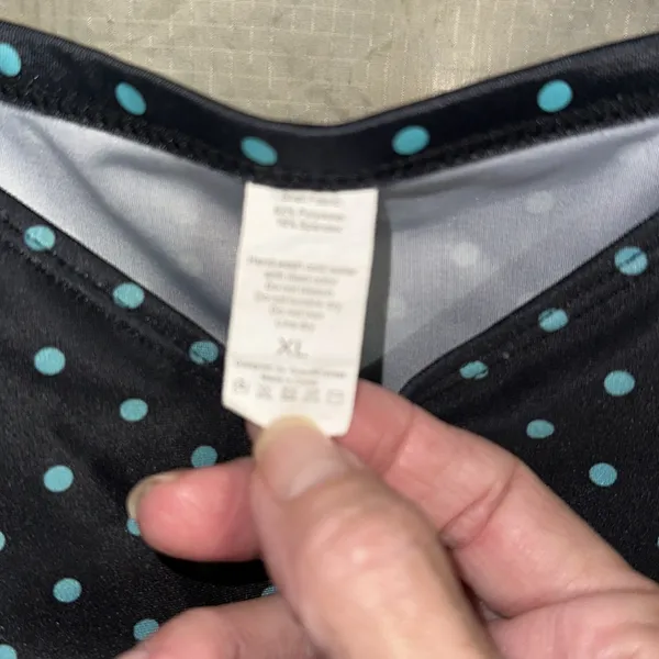 Polka Dot Women's Swim Black Size XL - Image 2