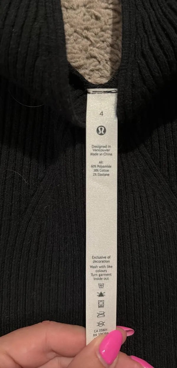 Lululemon Tank Top Knit Ribbed Cropped - Image 3