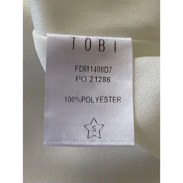 TOBI Ivory Sleeveless lined Maxi Sexy Women’s Dress Size Small - Image 6