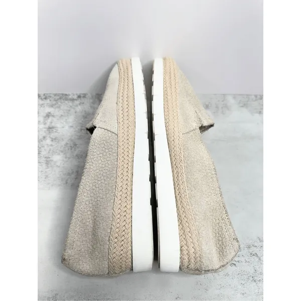 Donald Pliner Size 6.5 Tan Suede Espadrille Flats Casual Slip On‎ Shoes - Image 5