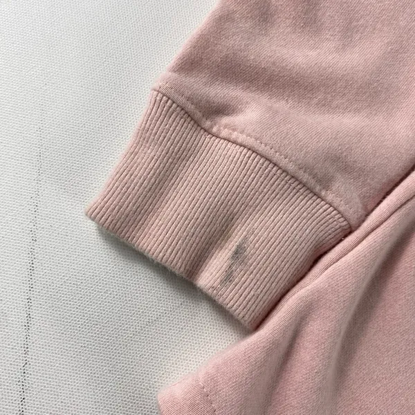 The North Face Hoodie Womens Medium Pink Graphic Sweatshirt‎ Curved Hem Cotton - Image 9
