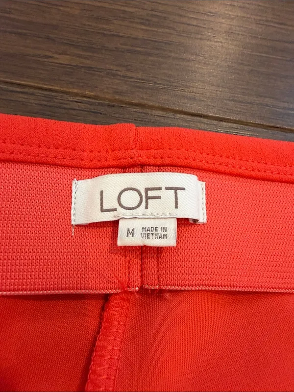Loft Orange Wide Leg Pull On Pangs Size Medium - C67-058 - Image 3